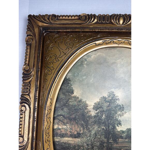 Magnificent Harvest Scene Original Landscape Scene Oil/Board By Hubert Framed! - Picture 2 of 13
